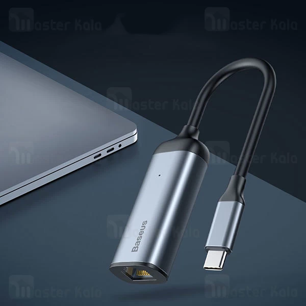 کابل تبدیل پورت تایپ سی به پورت LAN بیسوس Baseus Type-C to RJ45 interface HUB adapter CAHUB-H0G