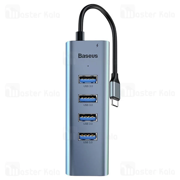 تبدیل Type-C به USB بیسوس Baseus Type-C to USB3x4+PD HUB adapter CAHUB-Q0G دارای 4 پورت