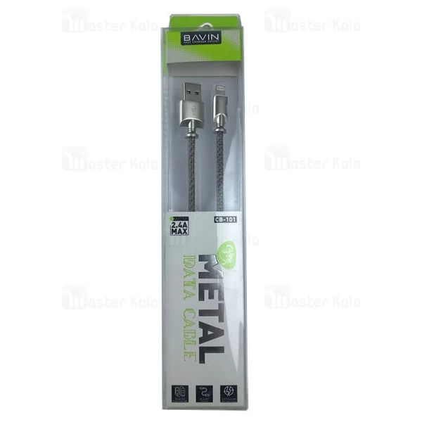کابل لایتنینگ باوین Bavin CB-101 Cable توان 2.4 آمپر و طول 1 متر