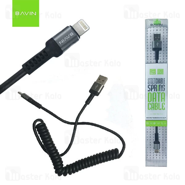 کابل لایتنینگ باوین Bavin CB-153 Cable توان 2.4 آمپر و طراحی تلفنی