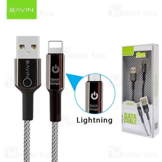 کابل لایتنینگ باوین Bavin CB-157 Intelligent Power Off Quick Charge دارای قطع کن خودکار