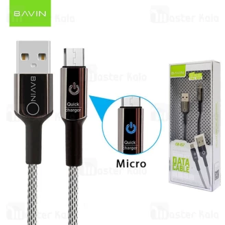 کابل میکرو یو اس بی باوین Bavin CB-157 Intelligent Power Off Quick Charge دارای قطع کن خودکار