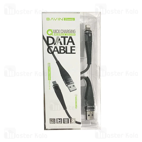 کابل لایتنینگ باوین Bavin CB-168 Cable توان 2.4 آمپر و طول 1 متر