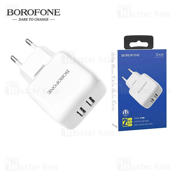شارژر دیواری بروفون Borofone BA18 2.1A Vigorous دو پورت