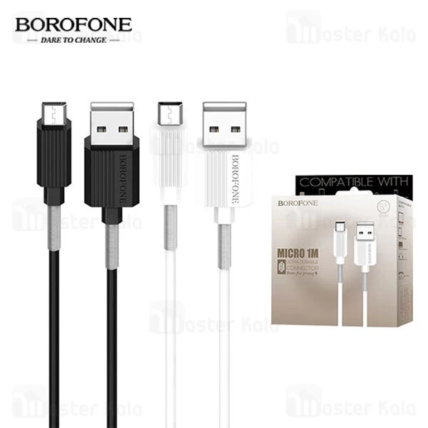 کابل شارژ میکرو یو اس بی بروفون Borofone BX11 UJET با توان 2 آمپر