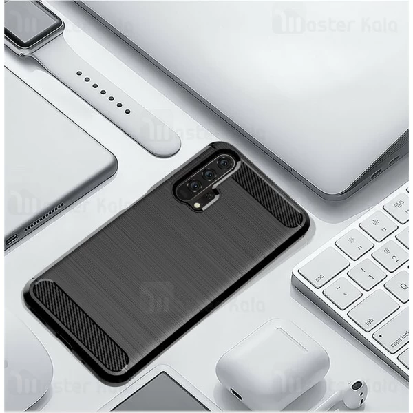 قاب محافظ ژله ای Huawei Honor 20 Pro Fiber Carbon Rugged Armor Case