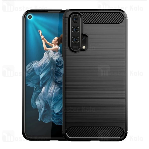 قاب محافظ ژله ای Huawei Honor 20 Pro Fiber Carbon Rugged Armor Case