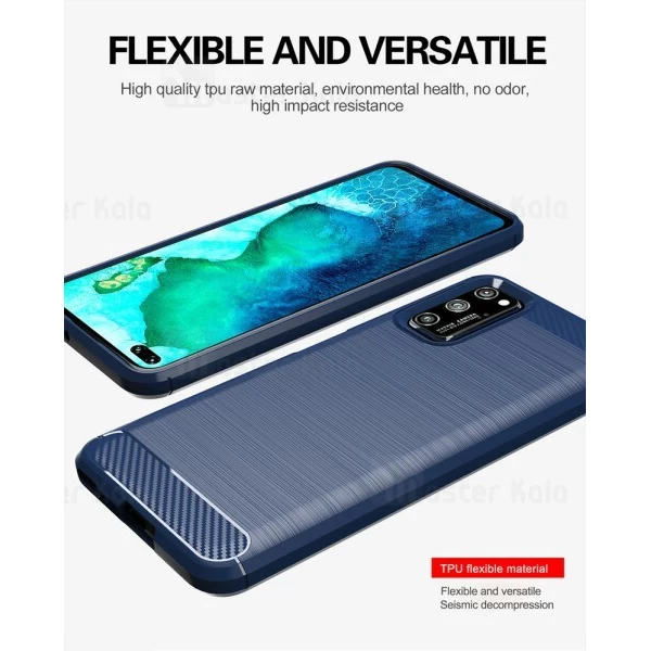 قاب محافظ ژله ای Huawei Honor V30 / V30 Pro Fiber Carbon Rugged Armor Case