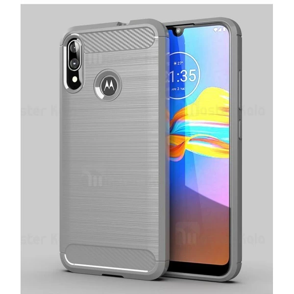 قاب محافظ ژله ای Motorola Moto E6 Plus / E6s Fiber Carbon Rugged Armor Case