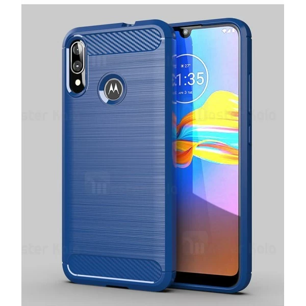 قاب محافظ ژله ای Motorola Moto E6 Plus / E6s Fiber Carbon Rugged Armor Case