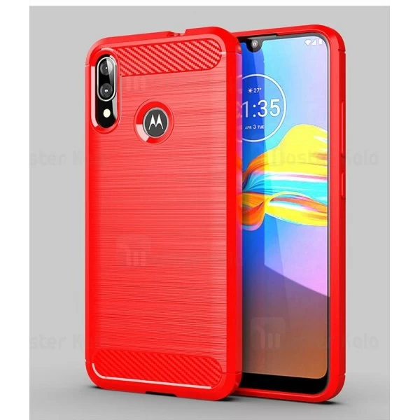 قاب محافظ ژله ای Motorola Moto E6 Plus / E6s Fiber Carbon Rugged Armor Case