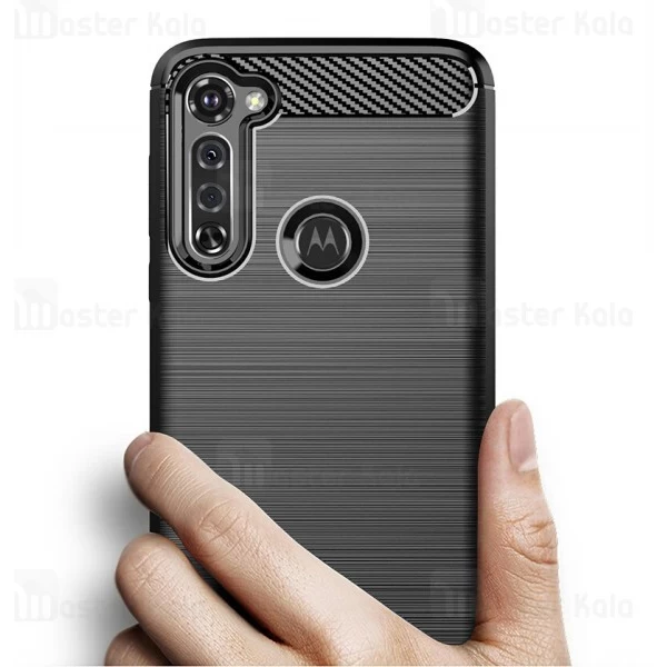 قاب محافظ ژله ای Motorola Moto G8 Fiber Carbon Rugged Armor Case