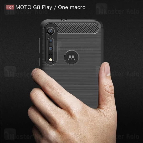 قاب محافظ ژله ای Motorola One Macro / G8 Play Fiber Carbon Rugged Armor Case