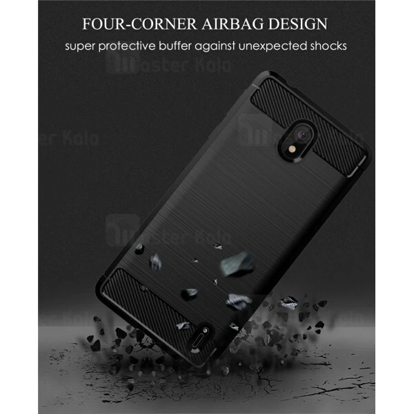 قاب محافظ ژله ای Nokia 1 Plus Fiber Carbon Rugged Armor Case