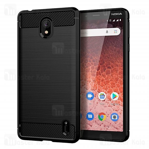 قاب محافظ ژله ای Nokia 1 Plus Fiber Carbon Rugged Armor Case