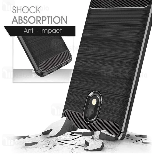 قاب محافظ ژله ای Nokia 3.1 2018 Fiber Carbon Rugged Armor Case