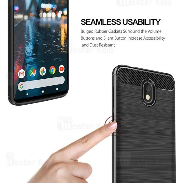 قاب محافظ ژله ای Nokia 3.1 2018 Fiber Carbon Rugged Armor Case