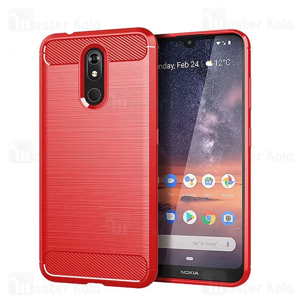 قاب محافظ ژله ای Nokia 3.2 Fiber Carbon Rugged Armor Case