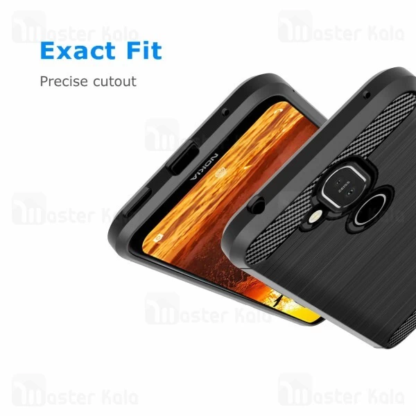 قاب محافظ ژله ای Nokia 8.1 / X7 Fiber Carbon Rugged Armor Case