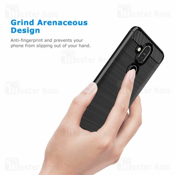 قاب محافظ ژله ای Nokia 8.1 / X7 Fiber Carbon Rugged Armor Case