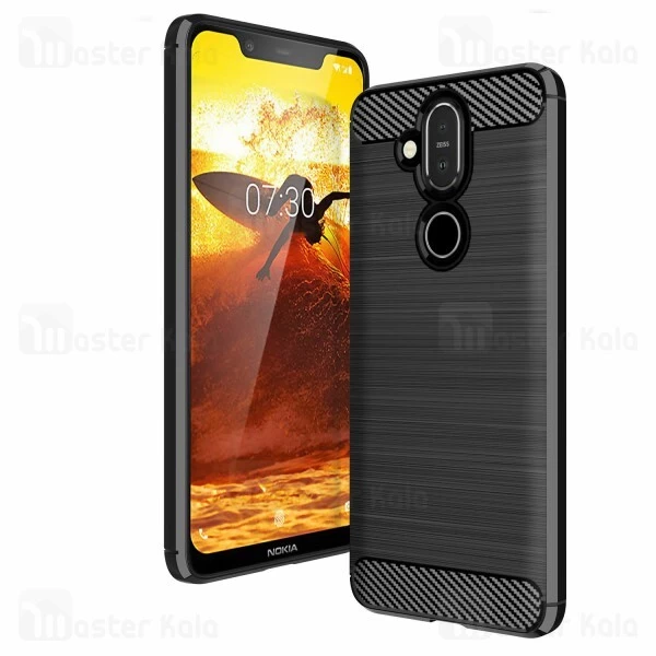 قاب محافظ ژله ای Nokia 8.1 / X7 Fiber Carbon Rugged Armor Case