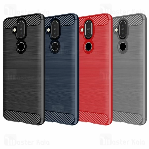 قاب محافظ ژله ای Nokia 8.1 / X7 Fiber Carbon Rugged Armor Case