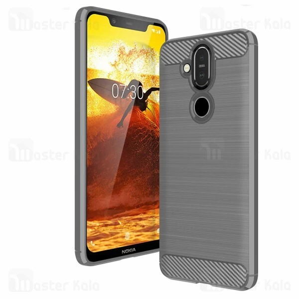 قاب محافظ ژله ای Nokia 8.1 / X7 Fiber Carbon Rugged Armor Case
