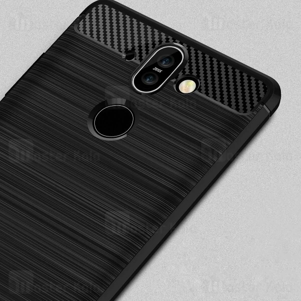 قاب محافظ ژله ای Nokia 8 Sirocco Fiber Carbon Rugged Armor Case