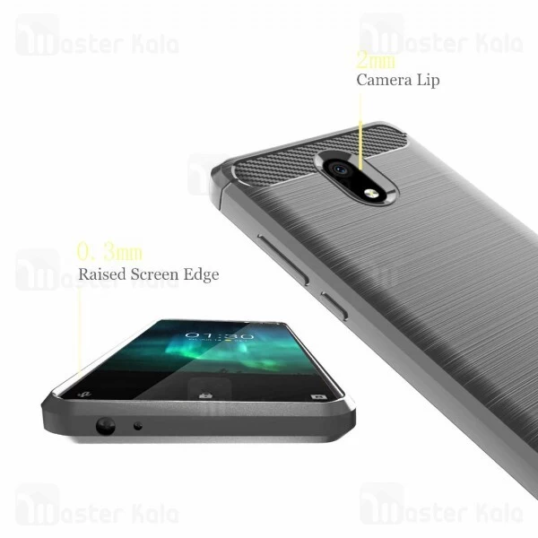 قاب محافظ ژله ای Nokia C1 Fiber Carbon Rugged Armor Case