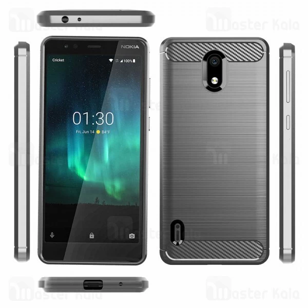 قاب محافظ ژله ای Nokia C1 Fiber Carbon Rugged Armor Case