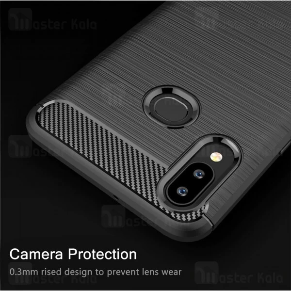 قاب محافظ ژله ای Samsung Galaxy A10s / A107 Fiber Carbon Rugged Armor Case