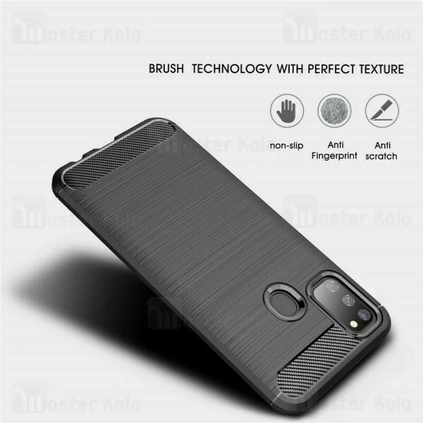 قاب محافظ ژله ای Samsung Galaxy M30s / M307 Fiber Carbon Rugged Armor Case