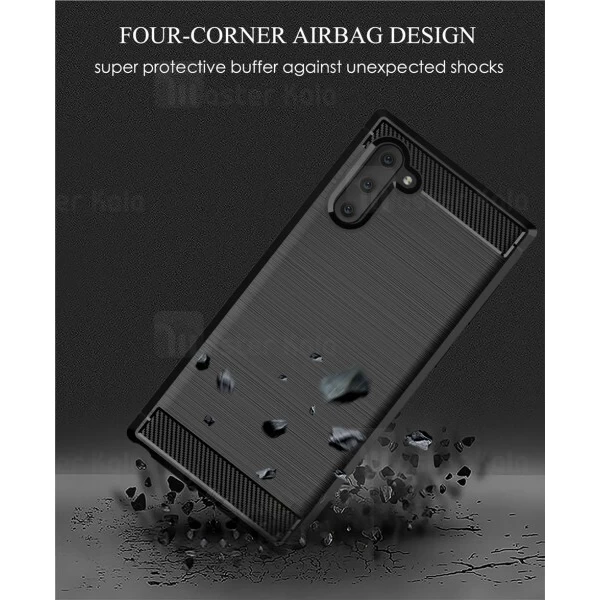 قاب محافظ ژله ای Samsung Galaxy Note 10 Fiber Carbon Rugged Armor Case