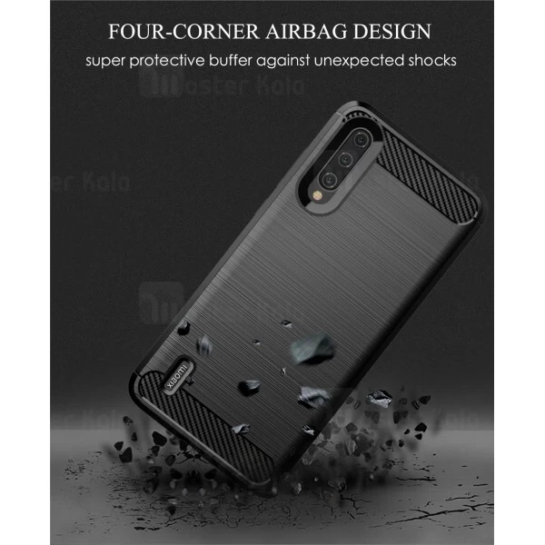 قاب محافظ ژله ای Xiaomi Mi A3 / Mi CC9e Fiber Carbon Rugged Armor Case