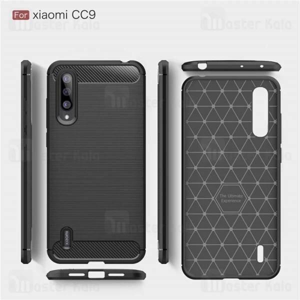 قاب محافظ ژله ای Xiaomi Mi 9 Lite / Mi CC9 Fiber Carbon Rugged Armor Case
