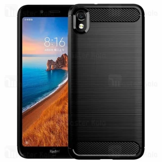 قاب محافظ ژله ای شیائومی Xiaomi Redmi 7A Rugged Armor Fiber Carbon