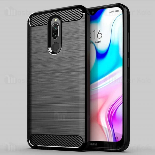 قاب محافظ ژله ای Xiaomi Redmi 8 Fiber Carbon Rugged Armor Case
