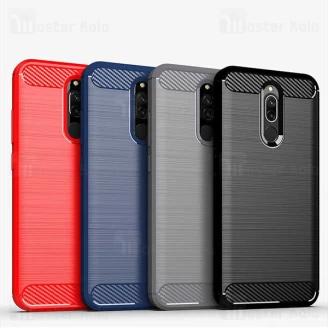 قاب محافظ ژله ای Xiaomi Redmi 8 Rugged Armor Fiber Carbon