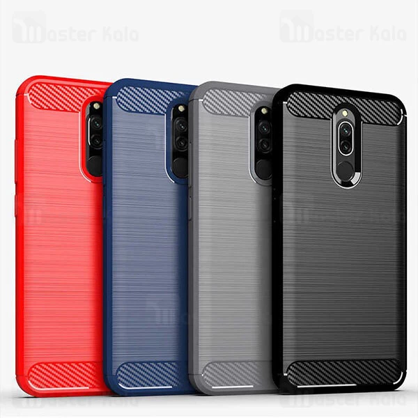 قاب محافظ ژله ای Xiaomi Redmi 8 Fiber Carbon Rugged Armor Case