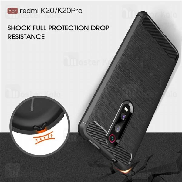 قاب محافظ ژله ای Xiaomi Redmi K20 / K20 Pro / Mi9T / Mi9T Pro Fiber Carbon Rugged Armor Case