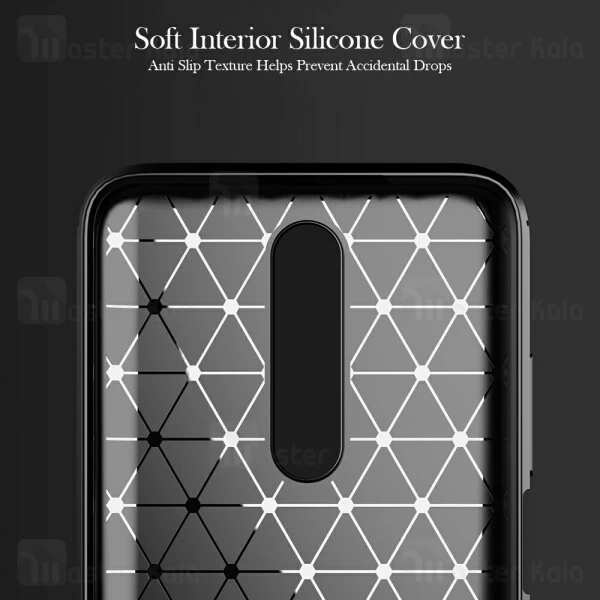 قاب محافظ ژله ای Xiaomi Redmi K30 / Poco X2 Fiber Carbon Rugged Armor Case