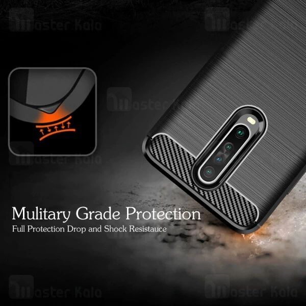 قاب محافظ ژله ای Xiaomi Redmi K30 / Poco X2 Fiber Carbon Rugged Armor Case