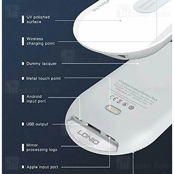 شارژر و پاوربانک وایرلس 10000 الدینیو LDNIO PW1003 Wireless Power Bank