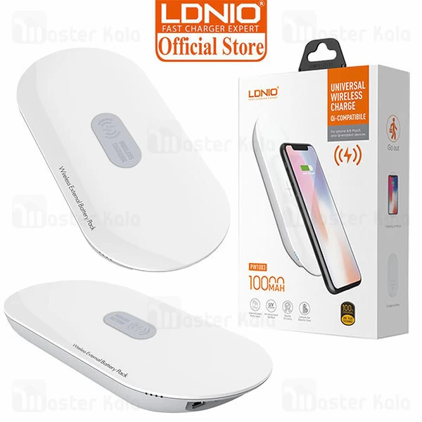 شارژر و پاوربانک وایرلس 10000 الدینیو LDNIO PW1003 Wireless Power Bank