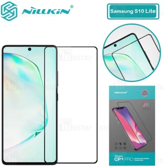 محافظ صفحه شیشه ای تمام صفحه تمام چسب سامسونگ Samsung Galaxy S10 Lite Nillkin CP+ Pro