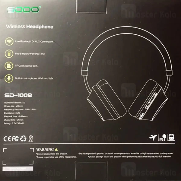 هدفون بلوتوث سودو SODO SD-1008 Bluetooth Headphones رم خور