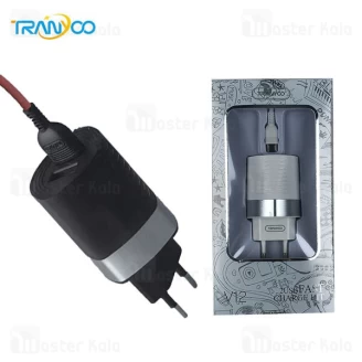 شارژر دیواری ترانیو Tranyoo V12 2.4A دو پورت با کابل همراه
