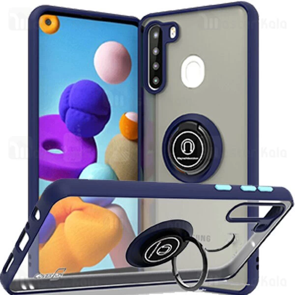 قاب محافظ Samsung Galaxy A21 Matte Hybrid Ring Case