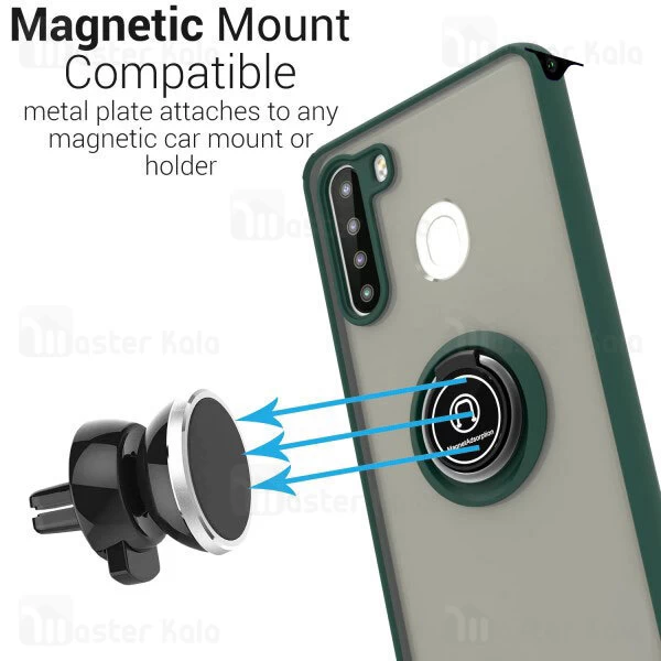 قاب مات هیبریدی انگشتی Xiaomi Redmi Note 8T Matte Hybrid Ring Case