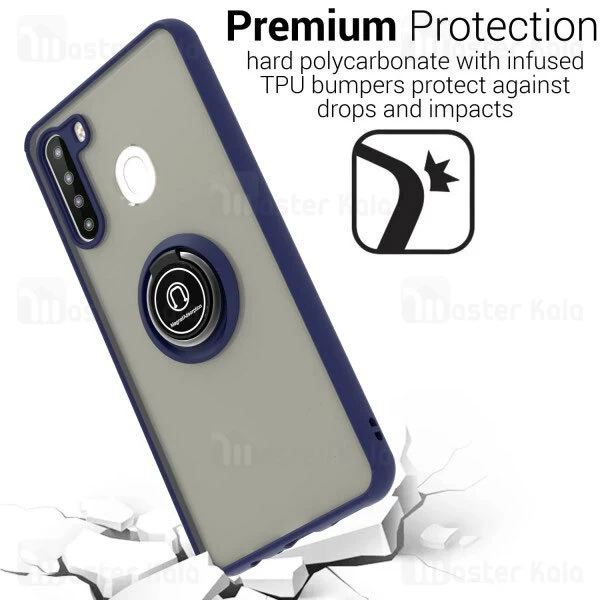 قاب مات هیبریدی انگشتی Xiaomi Redmi Note 8T Matte Hybrid Ring Case